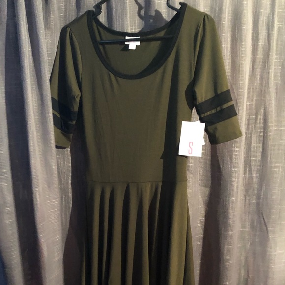 Olive green skater dress - Picture 2 of 3